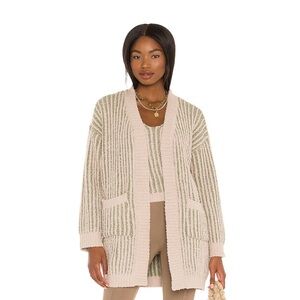 Line & Dot REVOLVE Kimberly Cardigan Taupe Olive Small